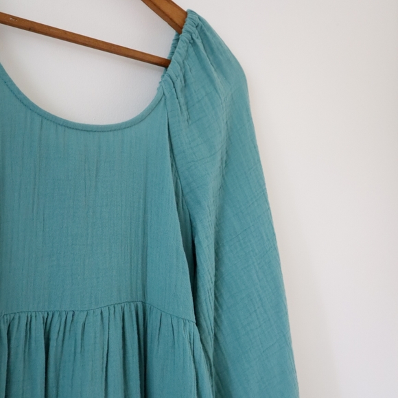 Universal Threads Teal Muslin Maxi Dress - Picture 3 of 4